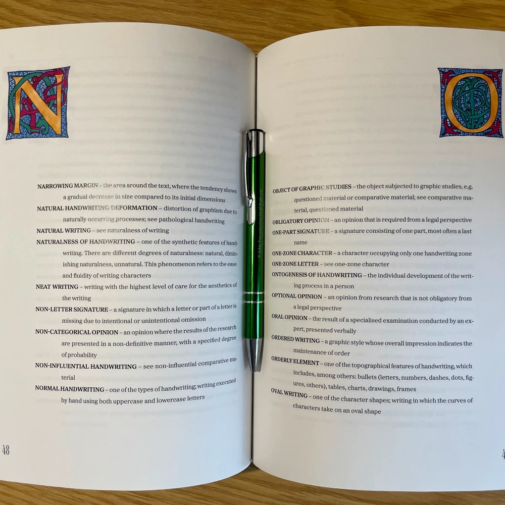 Dictionary of graphological terms - obrazek 5